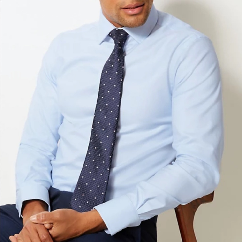 Marks & Spencer Cotton Long Sleeve Dress Shirt